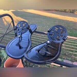 Tory Burch Women’s Thong Sandals - Size 13M - Perfect Black Patent